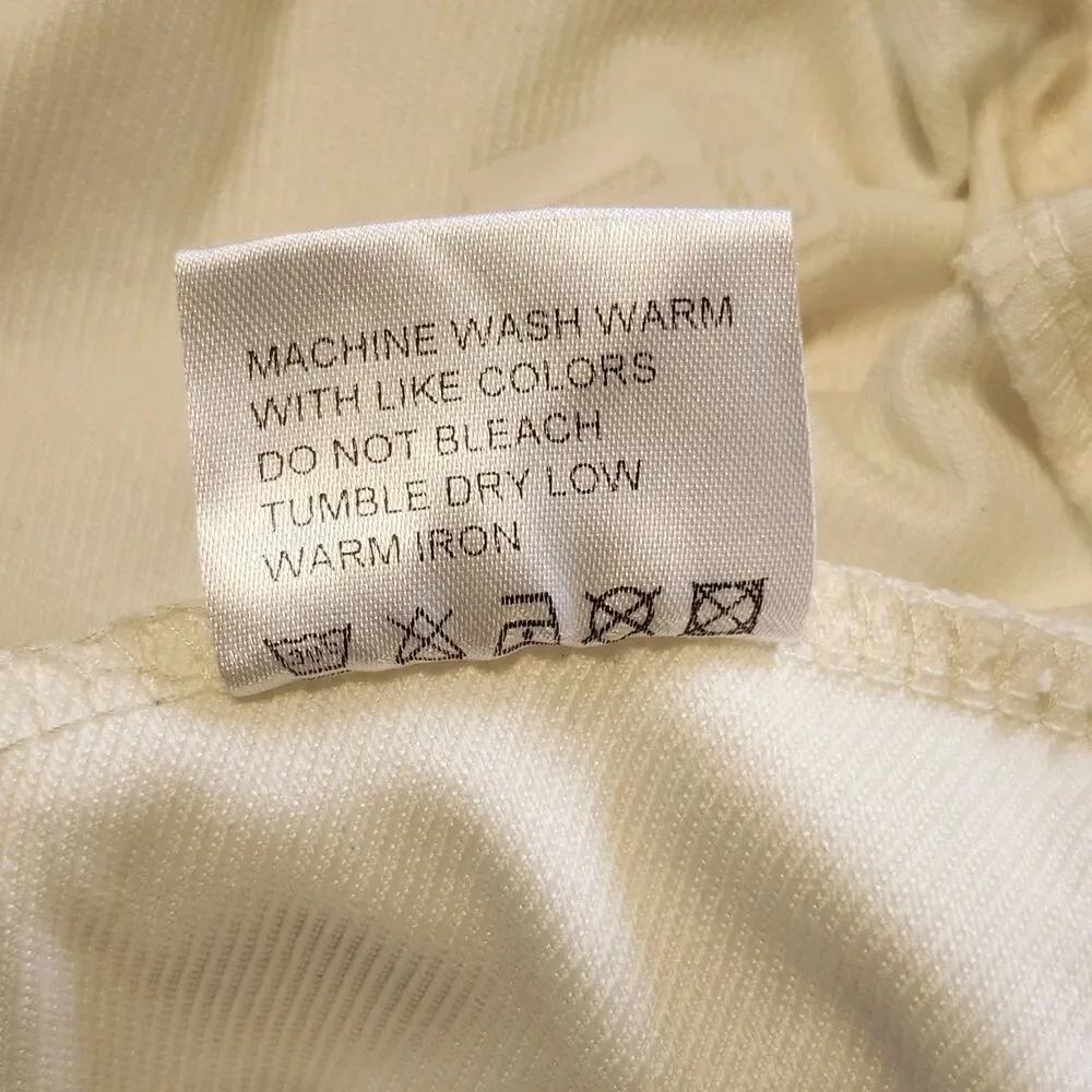 Mens Carhartt Joggers Embroidered Logo Off White Size L Loose Fit Light Stain